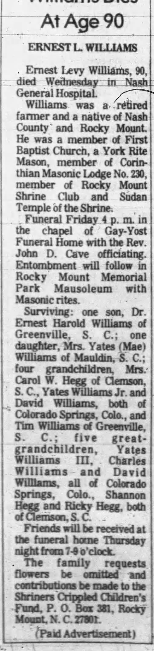 ernest williams